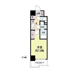 セレニテ心斎橋グランデ 1Kの間取図画像