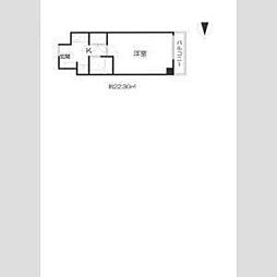 エルデ大手前 1Kの間取図画像