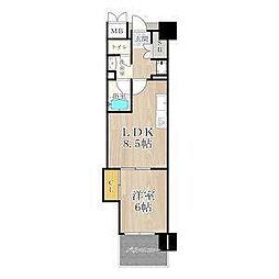 マスターズレジデンス道頓堀-2 1LDKの間取図画像