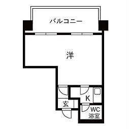 SAKAI-BM南堀江 1Kの間取図画像