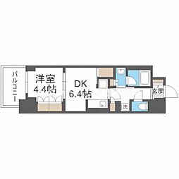 コンフォリア北堀江一丁目 1DKの間取図画像