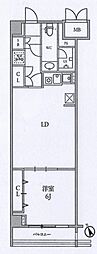 六本木デュープレックスエムズ 1LDKの間取図画像