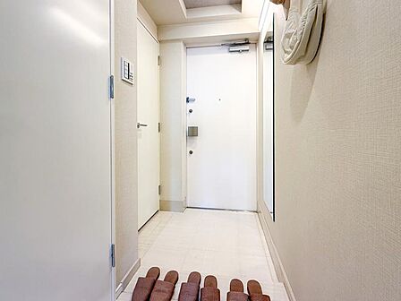 シンプルで落ち着いたデザインの玄関が魅力です。