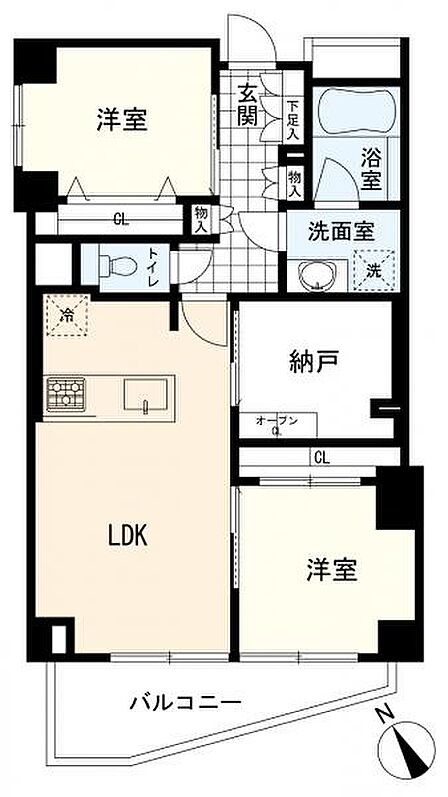 2SLDK 間取り