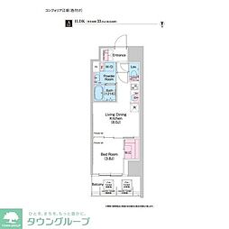 COMFORIA江坂 1LDKの間取図画像