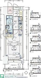 エステムコート新大阪Xザ・ゲート 1Kの間取図画像