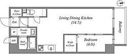 LEGALAND猫 MIYAKOJIMA 1LDKの間取図画像