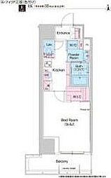 COMFORIA江坂 1Kの間取図画像