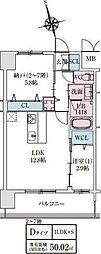 スプランディッドライズ新大阪ノース 2LDKの間取図画像