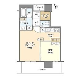 ザ・パークハウス中之島タワー 1LDKの間取図画像