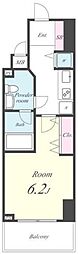 セイワパレス長堀南 1Kの間取図画像