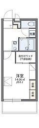 レオパレススリーアローズ 1Kの間取図画像