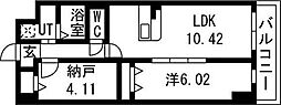 アーバンパーク新大阪 1SLDKの間取図画像