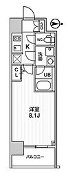 Fortuney大手前 1Kの間取図画像