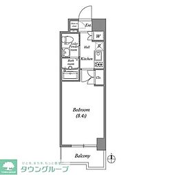 グラマシー日本橋 1Kの間取図画像