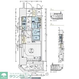 エステムコートディアシティWEST 1Kの間取図画像
