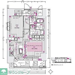 エステムプラザ南船場レジスタ 1LDKの間取図画像
