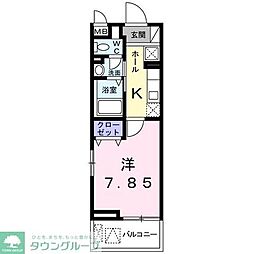 Casatakahama 1Kの間取図画像