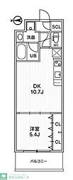 ラドゥセール西宮北口 1LDKの間取図画像