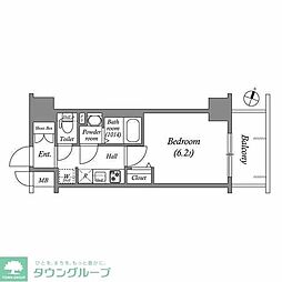 アドバンス大阪メルディア 1Kの間取図画像