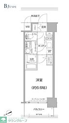 エスリード大阪梅田WEST 1Kの間取図画像