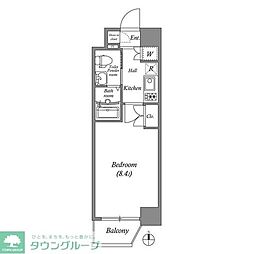 グラマシー日本橋 1Kの間取図画像