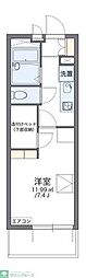 レオパレスグリーンアイビー 1Kの間取図画像