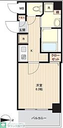 エスティライフ新大阪第2 1Kの間取図画像