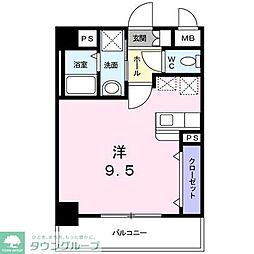 ディアコート小曽根 ワンルームの間取図画像