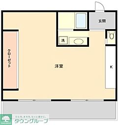 ルネ中之島 ワンルームの間取図画像