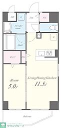 ルアナ北梅田 1LDKの間取図画像