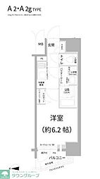 エスリード江坂セントラム 1Kの間取図画像