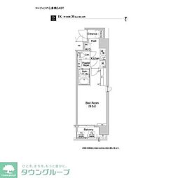 コンフォリア心斎橋EAST 1Kの間取図画像