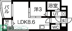 SEST新大阪 1LDKの間取図画像