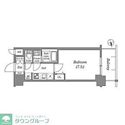 アドバンス北大阪フィーノ 1Kの間取図画像