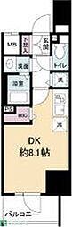 Metrosa谷町六丁目North ワンルームの間取図画像