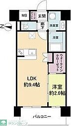 セレニテ東三国ミラク 1LDKの間取図画像