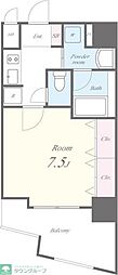 セイワパレス森ノ宮中央 1Kの間取図画像