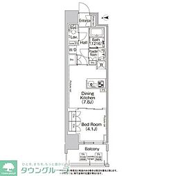 コンフォリア北堀江一丁目 1DKの間取図画像