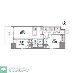 シーズンフラッツ南森町PREMIER 1SLDKの間取図画像