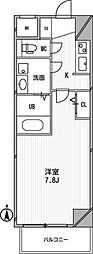 アーデンタワー西本町 1Kの間取図画像