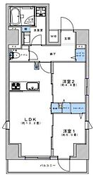 LIVCITY日暮里 2LDKの間取図画像