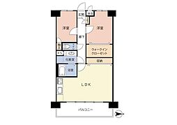 ヒューマンスクエア千葉山王 2LDKの間取図画像