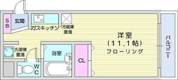 aptK 1Kの間取図画像