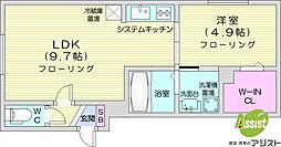 ラ・シャルモントS5 1LDKの間取図画像