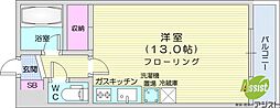 ホワイトパレス ワンルームの間取図画像