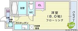 第8木村ビルサザンシティ16 1Kの間取図画像