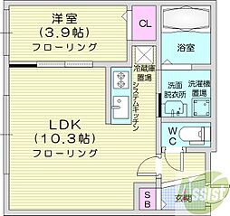 インフィニト麻生ステーション 1LDKの間取図画像