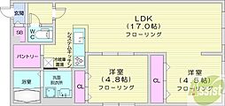 Erice N27 2LDKの間取図画像