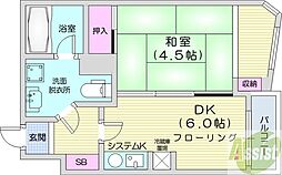 INOVE札幌資生館前 1DKの間取図画像